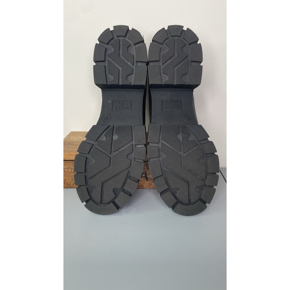 Steve Madden Y2K Chunky Loafers Chainlink Platform Lug Sole Heel Dark Goth Sz 10 - Picture 5 of 12